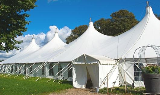 portable restrooms arranged for a special event, providing quick and easy access for attendees in Palm Beach